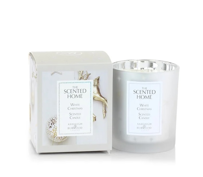 Scented Home kaars White Christmas 225gr met sterren