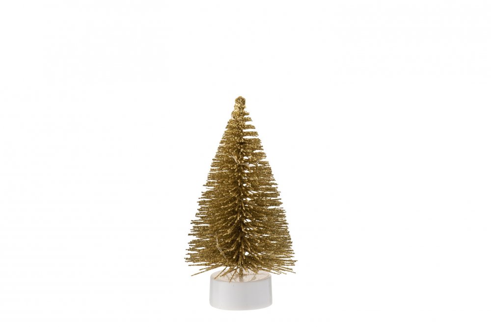 kerstboom+Led Glitter Plastiek Goud