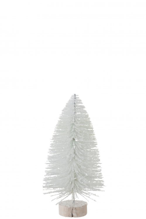 Kerstboom deco glitter wit M