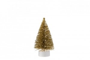 JL134024 kerstboom+Led Glitter Plastiek Goud