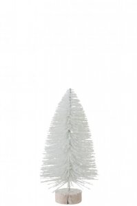 JL156024 Kerstboom deco glitter wit M