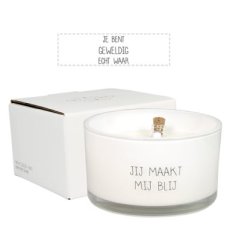 MF238114 Flessenpost kaars - Jij maakt me blij
